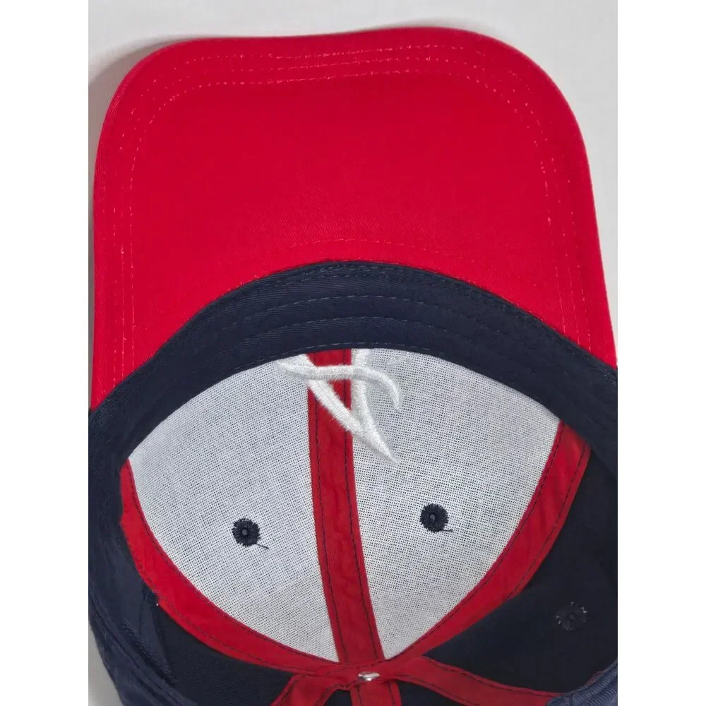 J Brem Atlanta Braves NAPA Baseball Hat | Adjustable Strapback | Blue Red